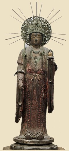 kichijoten-mahasri-1078-AD-heian-wood-with-pigments-116cm-horyuji-catalog-1004